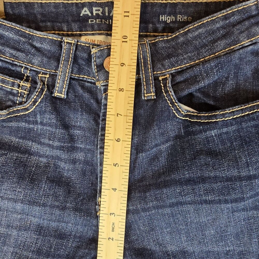 Ariat Jeans Womens 27 Ella Slim Trouser High Rise Rascal Blue 10032550 - Picture 8 of 9